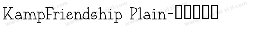 KampFriendship Plain字体转换